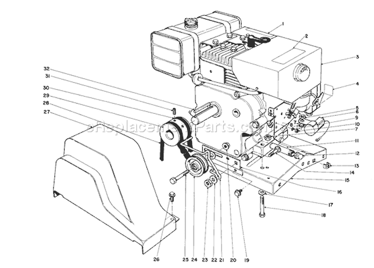 Page C Diagram and Parts List for 38155 3000001-3999999 - 1983 Toro Snow Blower