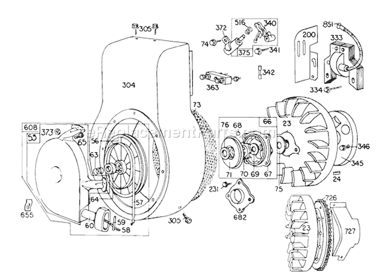 Page E Diagram and Parts List for 38155 3000001-3999999 - 1983 Toro Snow Blower