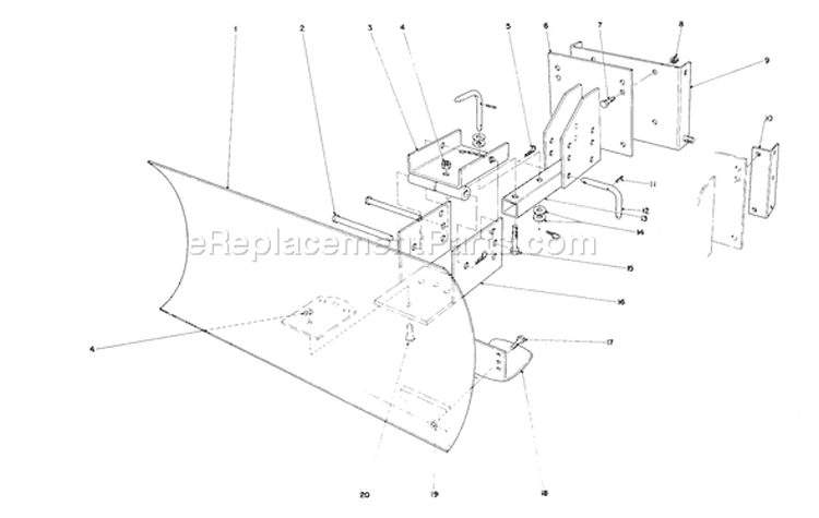 Page G Diagram and Parts List for 38155 3000001-3999999 - 1983 Toro Snow Blower