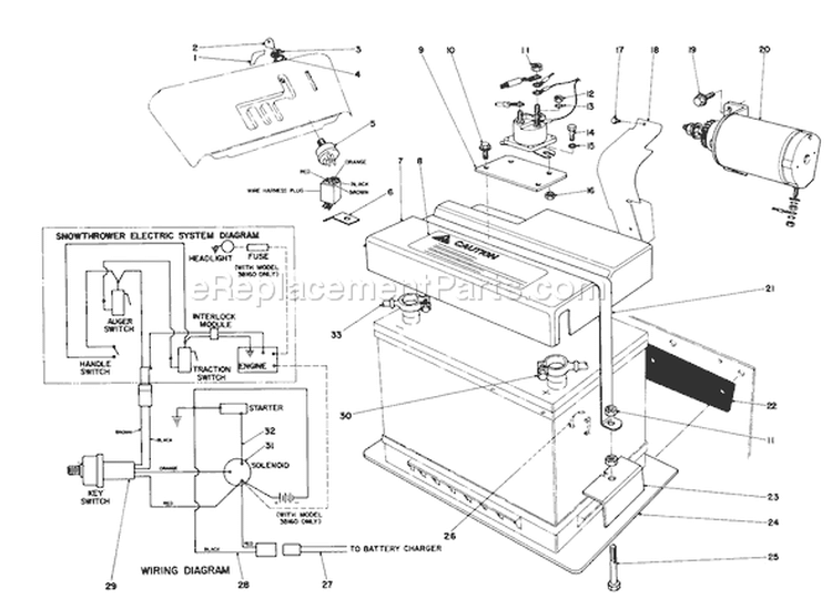 Page A Diagram and Parts List for 38155 5000001-5999999 - 1985 Toro Snow Blower