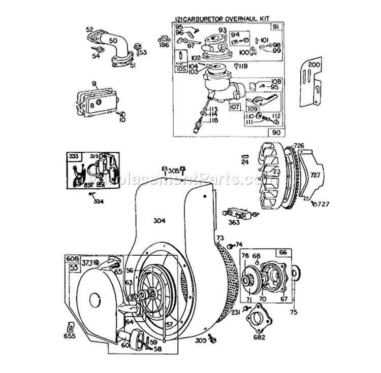 Page E Diagram and Parts List for 38155 5000001-5999999 - 1985 Toro Snow Blower