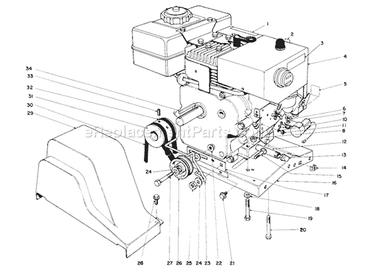 Page C Diagram and Parts List for 38155 7000001-7999999 - 1987 Toro Snow Blower