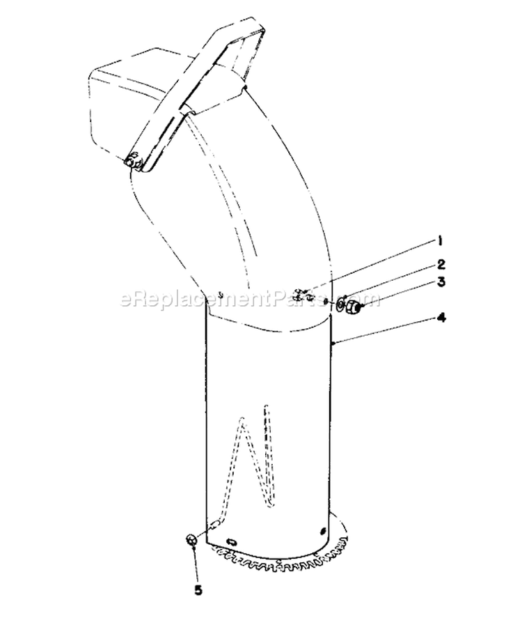 Chute Extension Kit Diagram and Parts List for 38160 0000001-0999999 - 1980 Toro Snow Blower