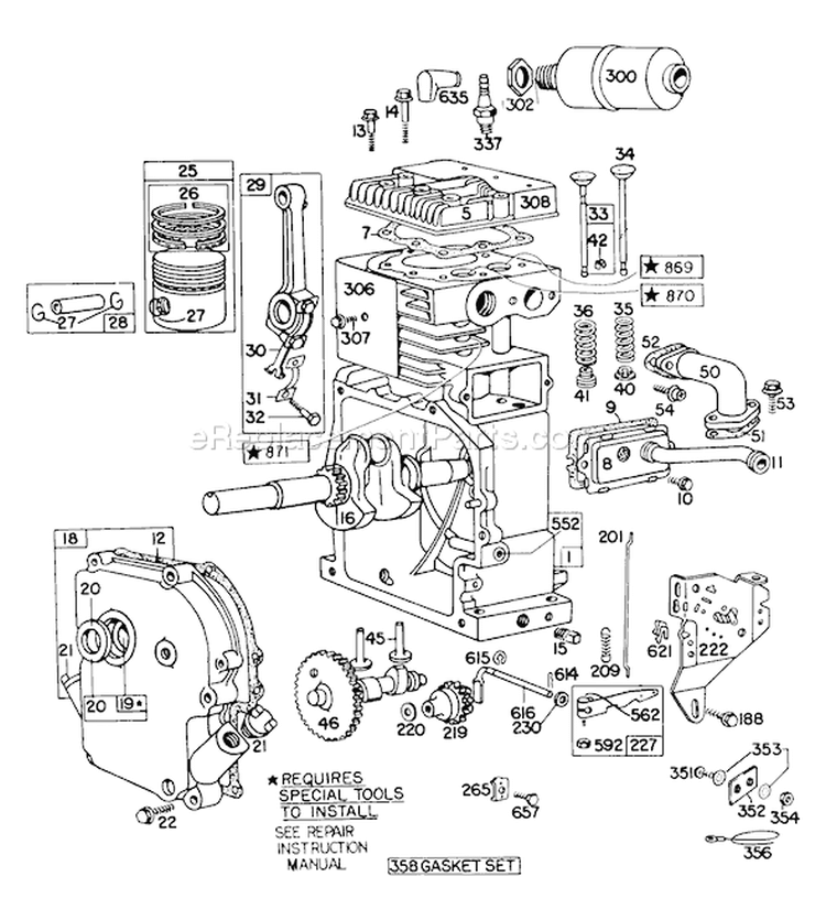 Page J Diagram and Parts List for 38160 1000001-1999999 - 1981 Toro Snow Blower