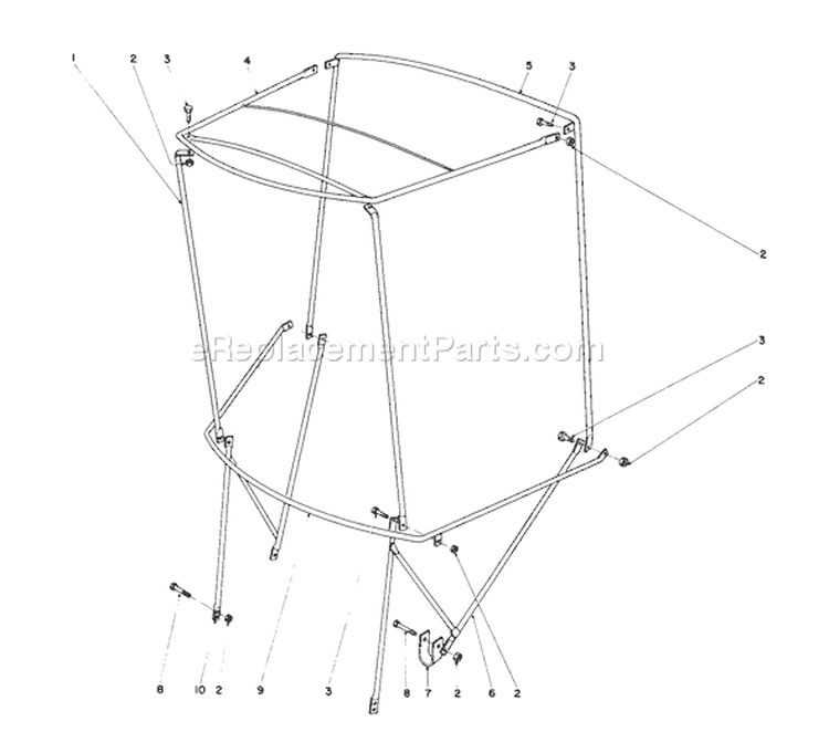 Snow Cab Assembly Diagram and Parts List for 38160 1000001-1999999 - 1981 Toro Snow Blower