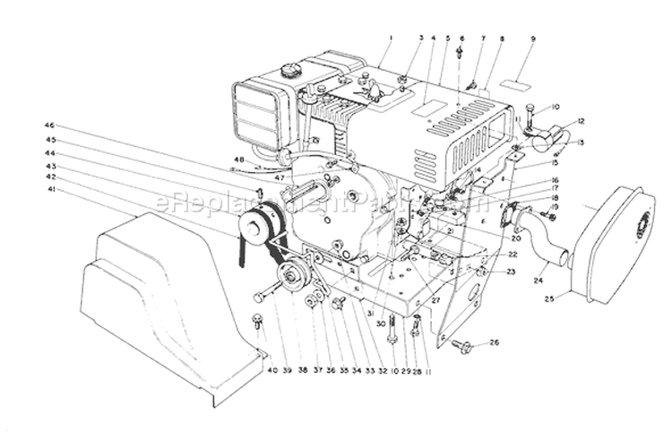 Page I Diagram and Parts List for 38160 1000001-1999999 - 1981 Toro Snow Blower