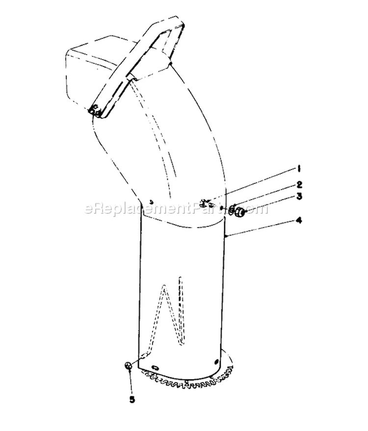 Chute Extension Kit Diagram and Parts List for 38160 2000001-2999999 - 1982 Toro Snow Blower
