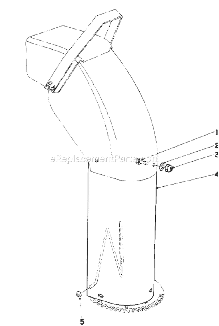 Chute Extension Kit Diagram and Parts List for 38160 6000001-6999999 - 1986 Toro Snow Blower