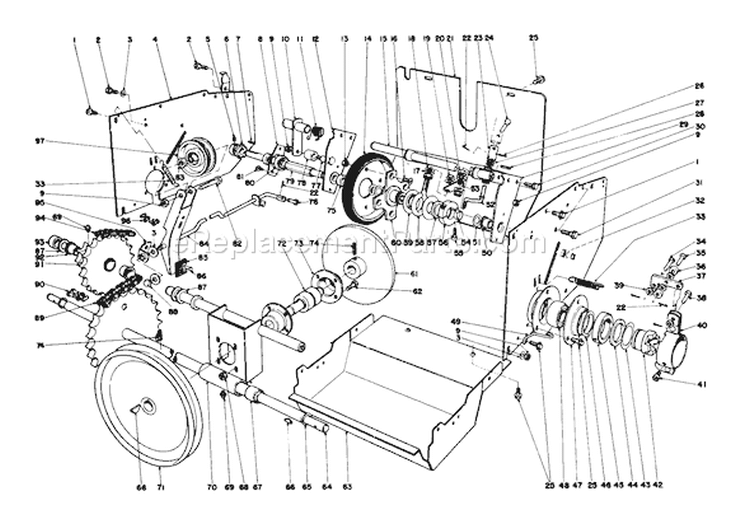 Traction Assembly Diagram and Parts List for 38160 9000001-9999999 - 1979 Toro Snow Blower