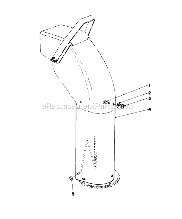 Chute Extension Kit Diagram and Parts List for 38160 9000001-9999999 - 1979 Toro Snow Blower