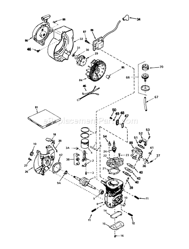 Page C Diagram and Parts List for 38162C 4000001-4999999 - 1984 Toro Snow Blower
