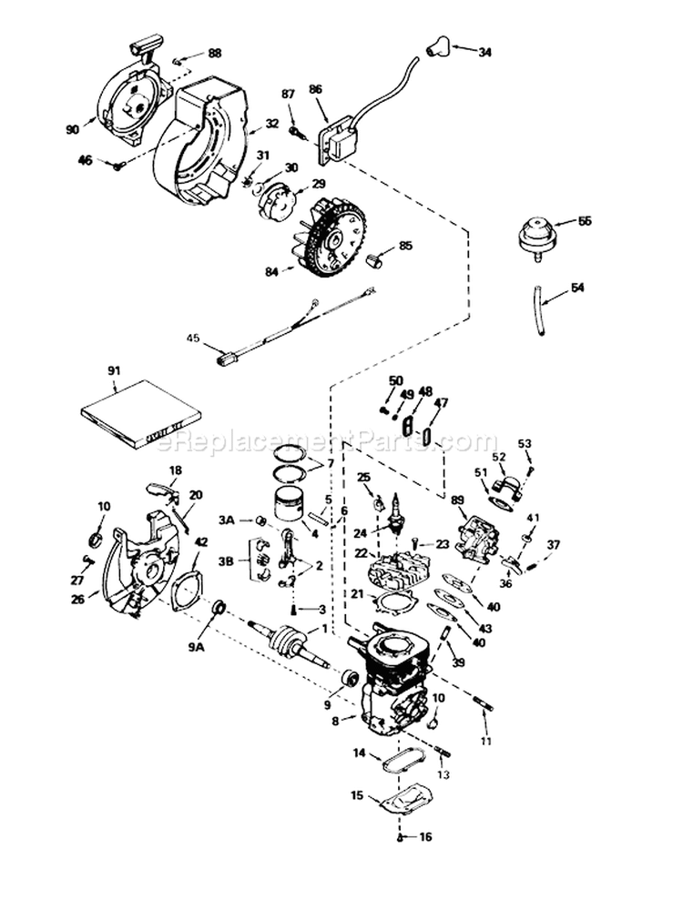 Page C Diagram and Parts List for 38165 5010001-5999999 - 1985 Toro Snow Blower