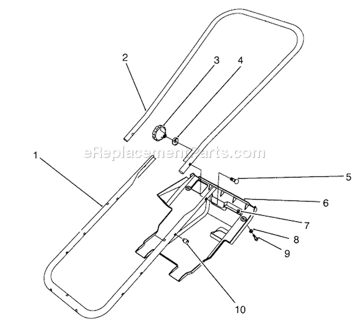 Handle Assembly Diagram and Parts List for 38170 4900001-4999999 - 1994 Toro Snow Blower