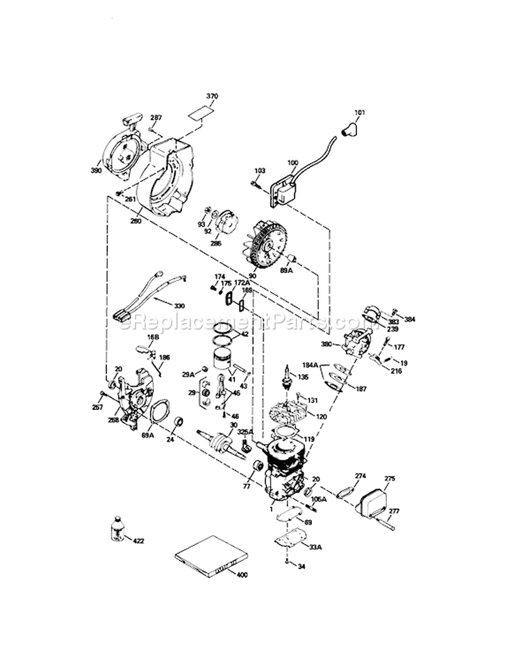 Page E Diagram and Parts List for 38171 3900001-3999999 - 1993 Toro Snow Blower