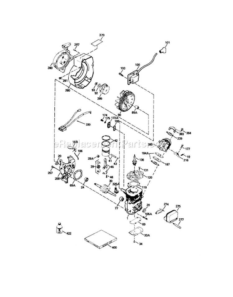 Page F Diagram and Parts List for 38171 3900001-3999999 - 1993 Toro Snow Blower