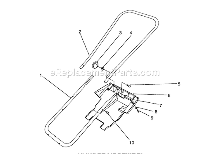 Handle Assembly Diagram and Parts List for 38176 4900001-4999999 - 1994 Toro Snow Blower