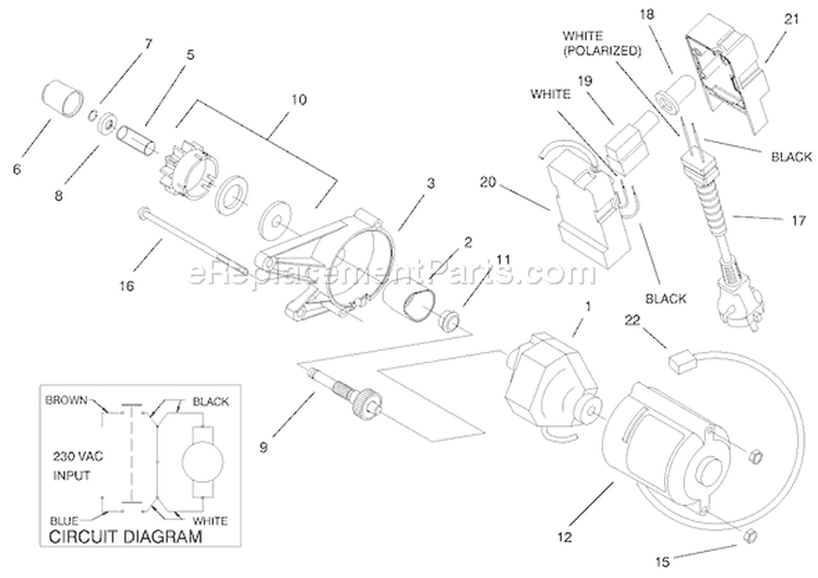 Page G Diagram and Parts List for 38177 99000001-99999999 - 1999 Toro Snow Blower