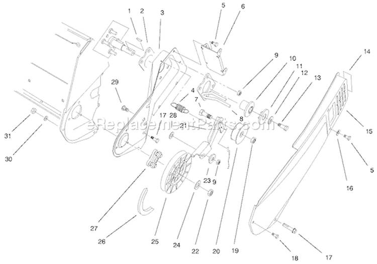 Page I Diagram and Parts List for 38177 99000001-99999999 - 1999 Toro Snow Blower