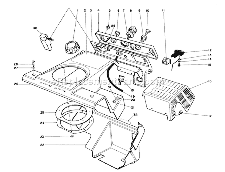 Control Panel & Shrouding Assembly Diagram and Parts List for 38186 1000001-1999999 - 1991 Toro Snow Blower