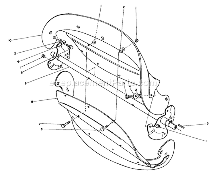 Rotor Assembly Diagram and Parts List for 38186 2000001-2999999 - 1992 Toro Snow Blower