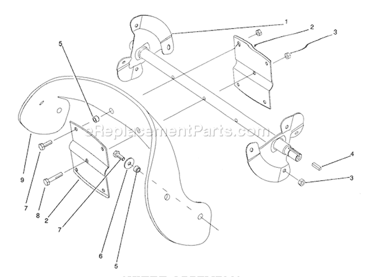 Rotor Assembly Diagram and Parts List for 38191 2000001-2999999 - 1992 Toro Snow Blower