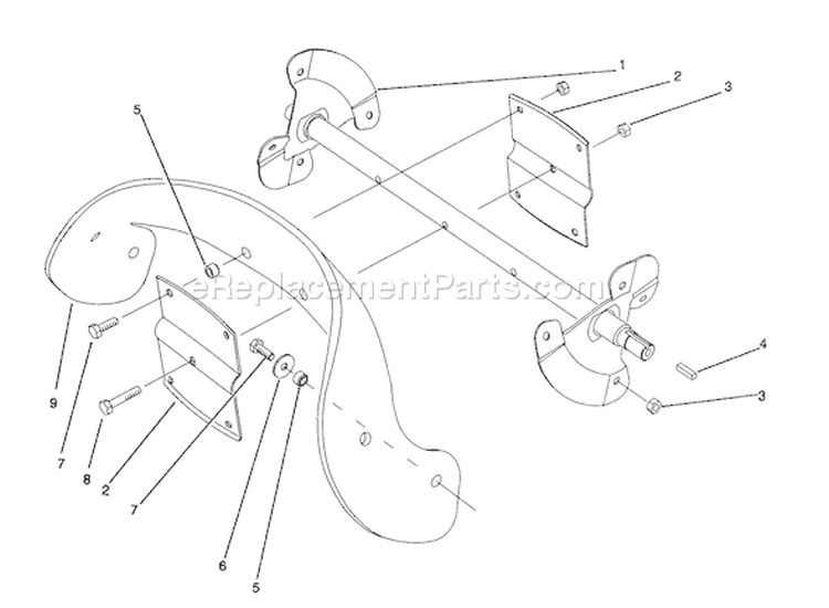 Rotor Assembly Diagram and Parts List for 38196 2000001-2999999 - 1992 Toro Snow Blower