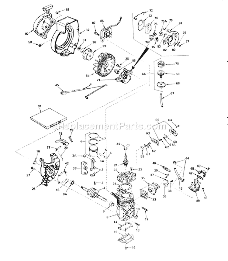 Page C Diagram and Parts List for 38232 1000001-1999999 - 1981 Toro Snow Blower