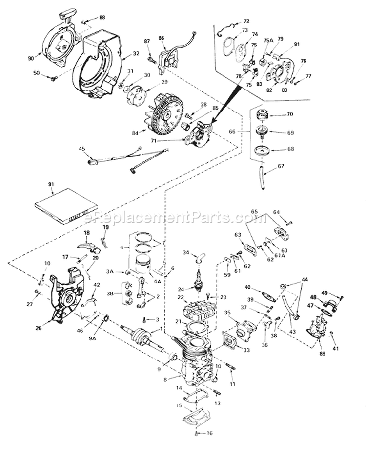 Page C Diagram and Parts List for 38232 5000001-5999999 - 1985 Toro Snow Blower