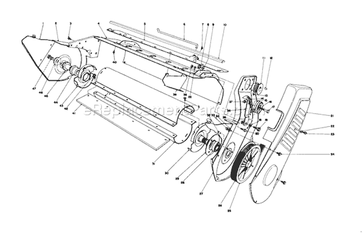 Lower Main Frame Diagram and Parts List for 38235 1000001-1999999 - 1981 Toro Snow Blower