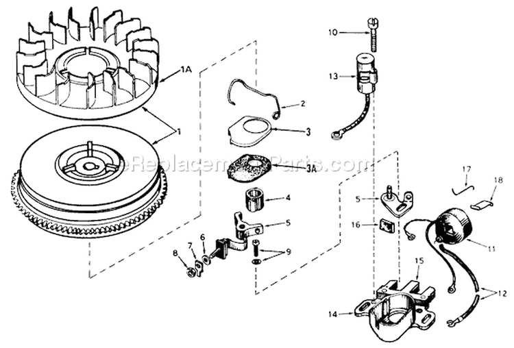 Magneto Diagram and Parts List for 38240 9000001-9999999 - 1979 Toro Snow Blower