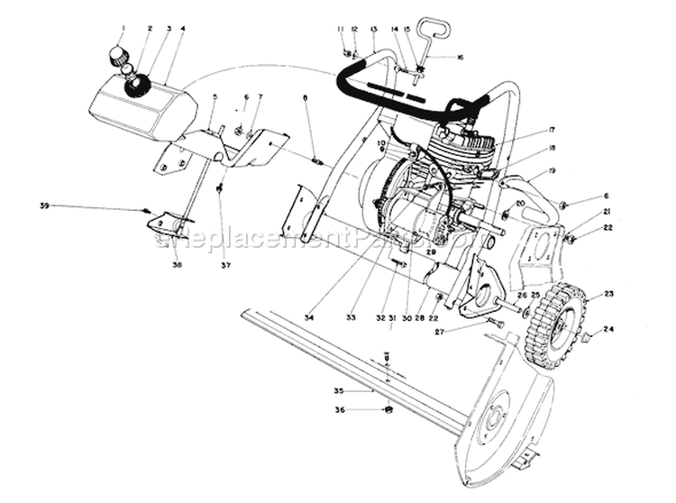 Page C Diagram and Parts List for 38242 2000001-2999999 - 1982 Toro Snow Blower