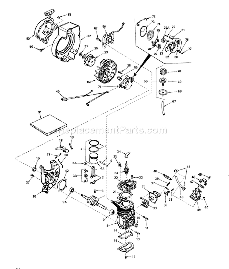 Page E Diagram and Parts List for 38242 2000001-2999999 - 1982 Toro Snow Blower