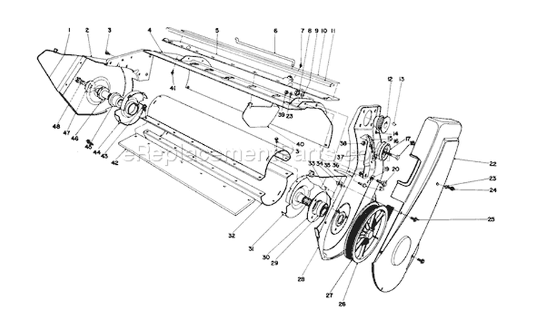 Lower Main Frame Diagram and Parts List for 38242 2000001-2999999 - 1982 Toro Snow Blower