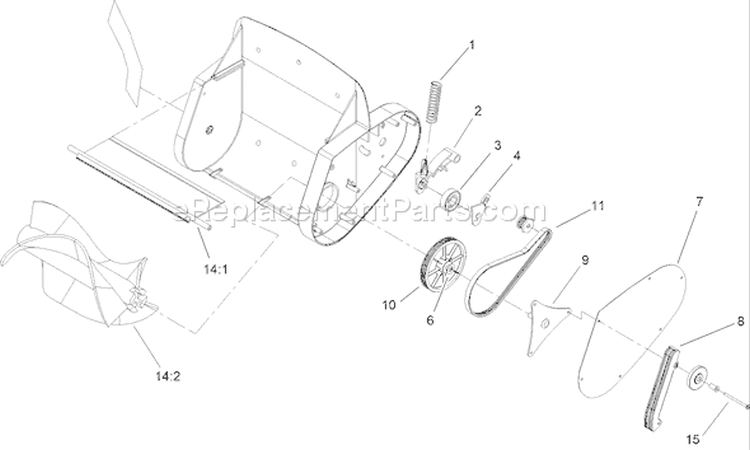 Page C Diagram and Parts List for 38360 280000001-280999999 - 2008 Toro Snow Blower