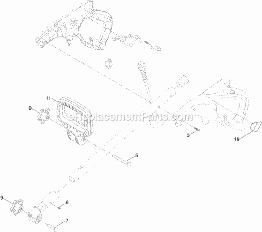 Handle_Assembly Diagram and Parts List for 38361 314000001 - 314999999 Toro Snow Blower