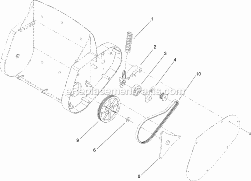 Pulley_And_Drive_Assembly Diagram and Parts List for 38361 314000001 - 314999999 Toro Snow Blower