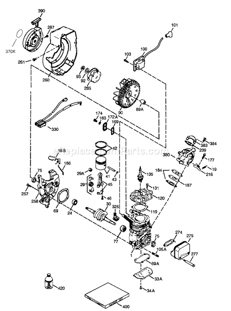 Page D Diagram and Parts List for 38405 210000001-210999999 - 2001 Toro Snow Blower