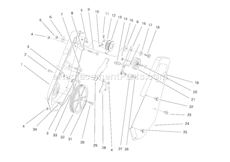 Page G Diagram and Parts List for 38409 8900001-8999999 - 1998 Toro Snow Blower