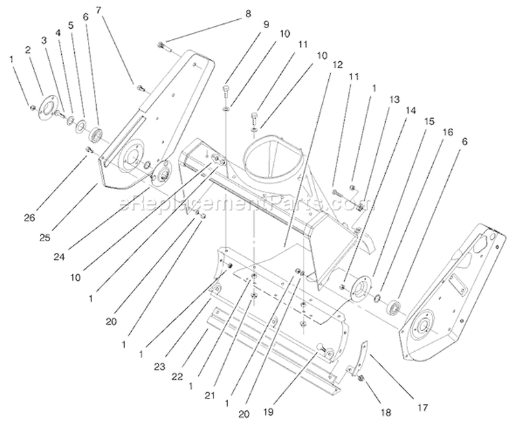 Page K Diagram and Parts List for 38416 7900001-7999999 - 1997 Toro Snow Blower