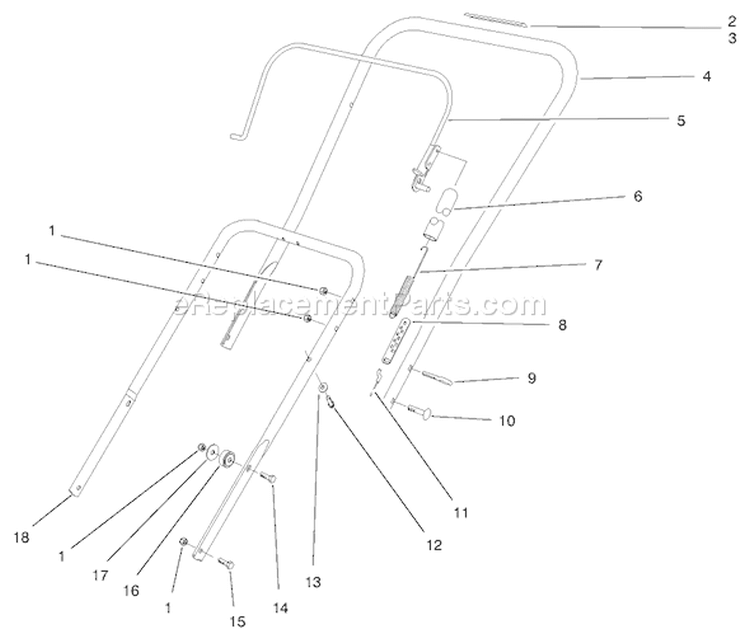 Page E Diagram and Parts List for 38416 7900001-7999999 - 1997 Toro Snow Blower