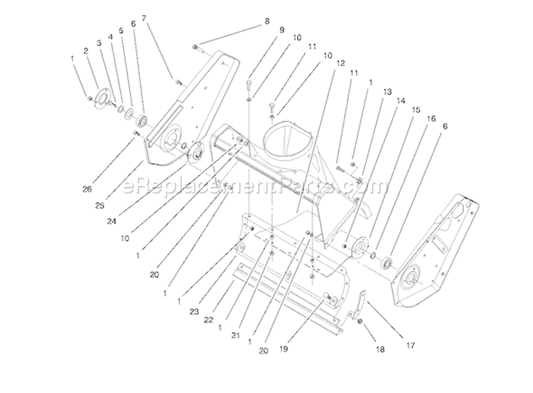 Page J Diagram and Parts List for 38417 8900001-8999999 - 1998 Toro Snow Blower