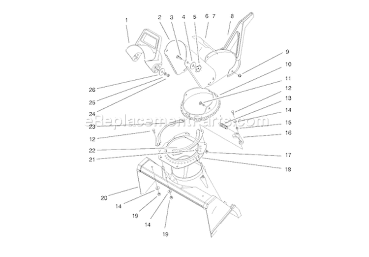 Page B Diagram and Parts List for 38417 8900001-8999999 - 1998 Toro Snow Blower