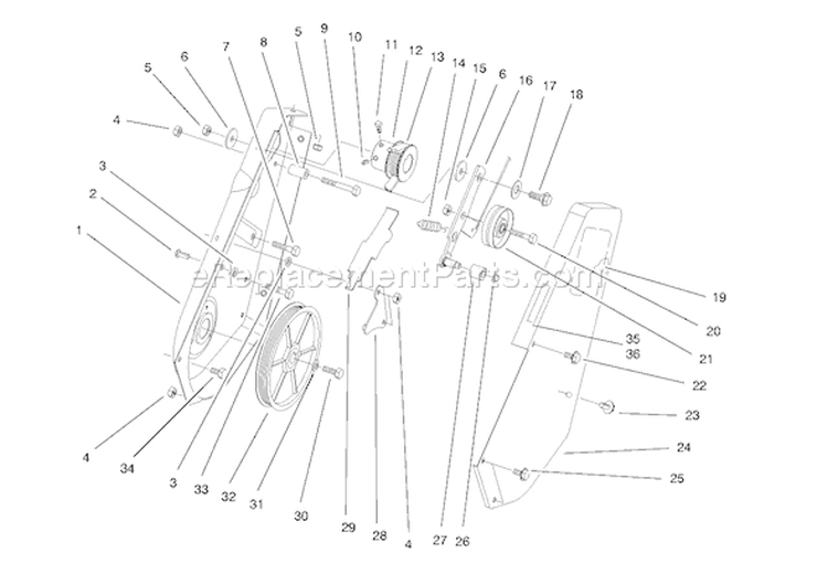 Page G Diagram and Parts List for 38417 8900001-8999999 - 1998 Toro Snow Blower