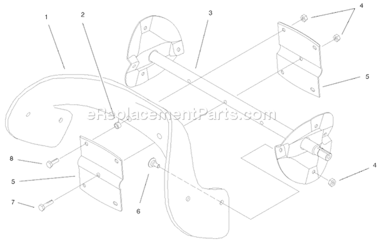 Page H Diagram and Parts List for 38409 9900001-9999999 - 1999 Toro Snow Blower