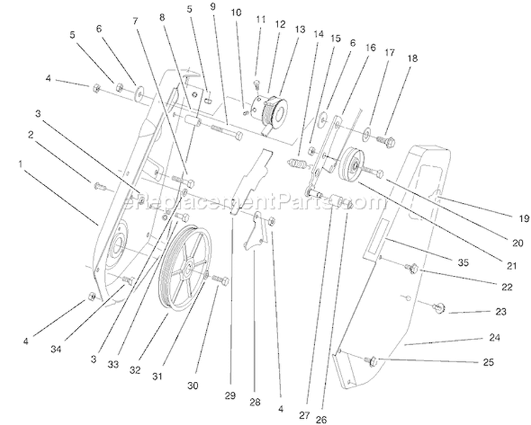 Page J Diagram and Parts List for 38419 200012437-200999999 - 2000 Toro Snow Blower