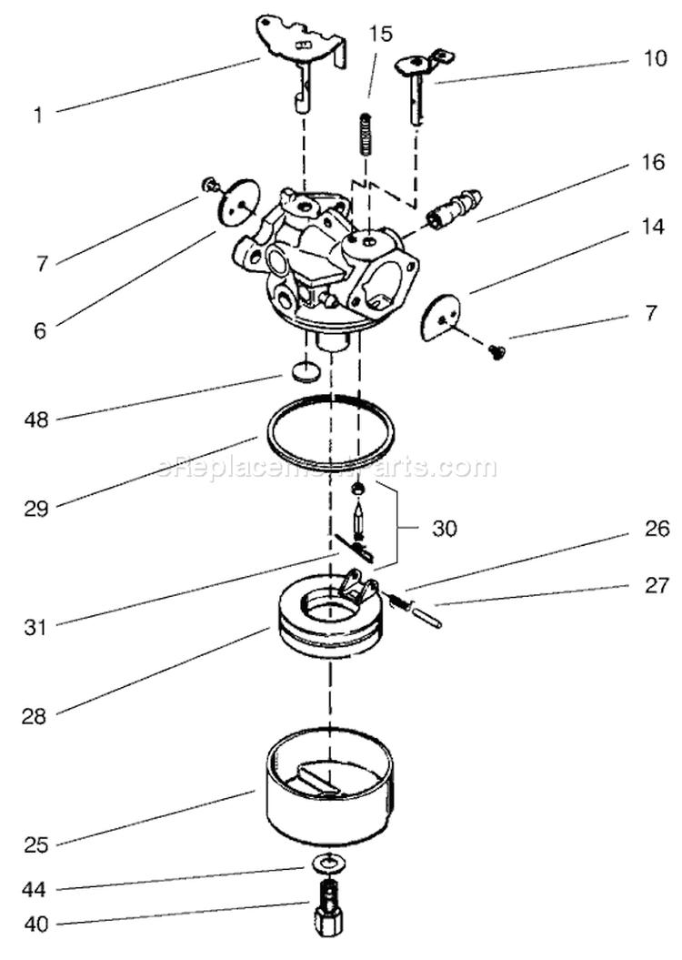 Page A Diagram and Parts List for 38421 7900001-7999999 - 1997 Toro Snow Blower