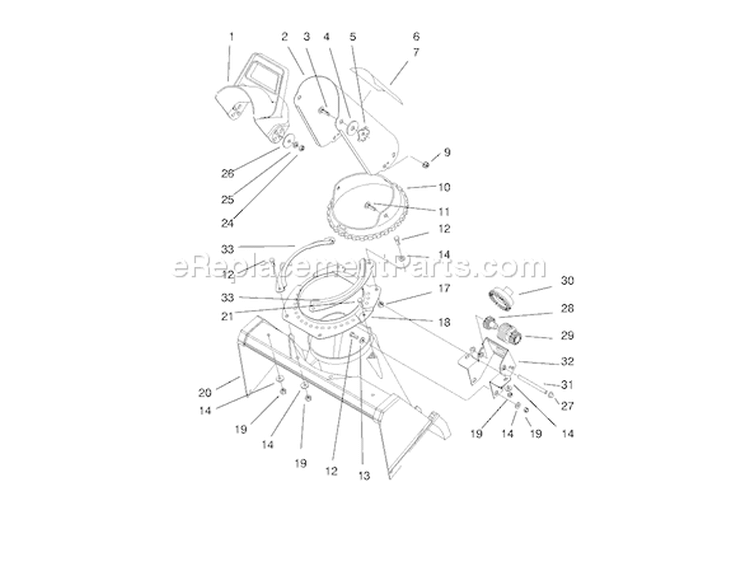 Page B Diagram and Parts List for 38422 8900001-8999999 - 1998 Toro Snow Blower