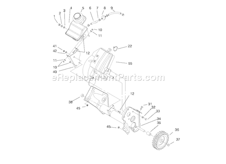 Page C Diagram and Parts List for 38422 8900001-8999999 - 1998 Toro Snow Blower