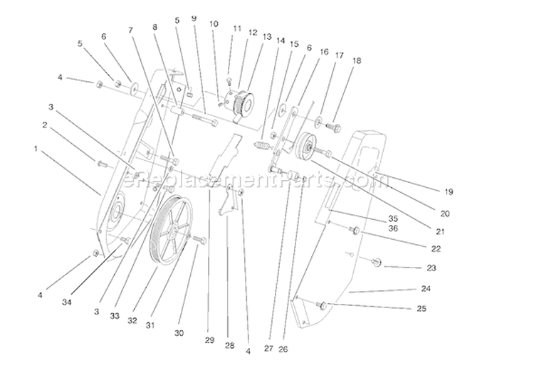 Page G Diagram and Parts List for 38422 8900001-8999999 - 1998 Toro Snow Blower