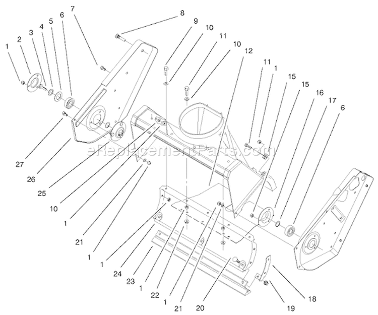 Page A Diagram and Parts List for 38422 9900001-9999999 - 1999 Toro Snow Blower